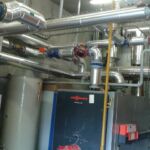 Chaufferie GAZ – BOIS de Pontcharra. Une chaudière Gaz de 700 kW est associée à une chaudière bois de 1 MW